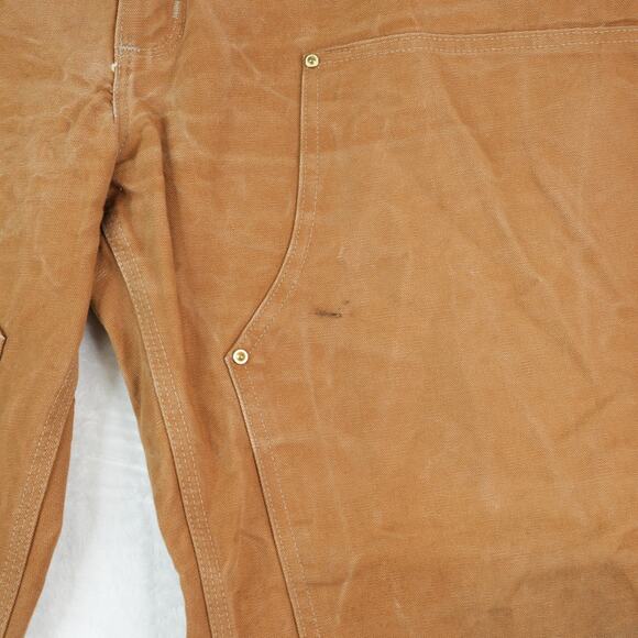 Vtg Carhartt Pants Mens 46x32 Brown B01 Double Knee Canvas Union Y2K Made in USA - Picture 6 of 13